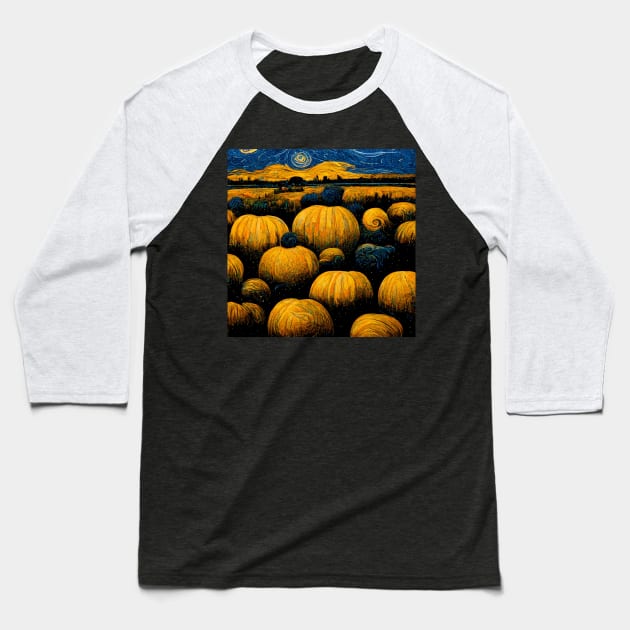 VAN GOGH PUMPKIN PATCH 02 Baseball T-Shirt by BarrySullivan